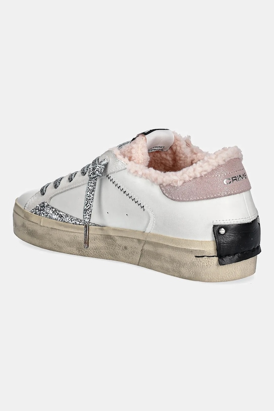 Obuv Kožené tenisky Crime London DISTRESSED PLATFORM 25075AA8.10 biela