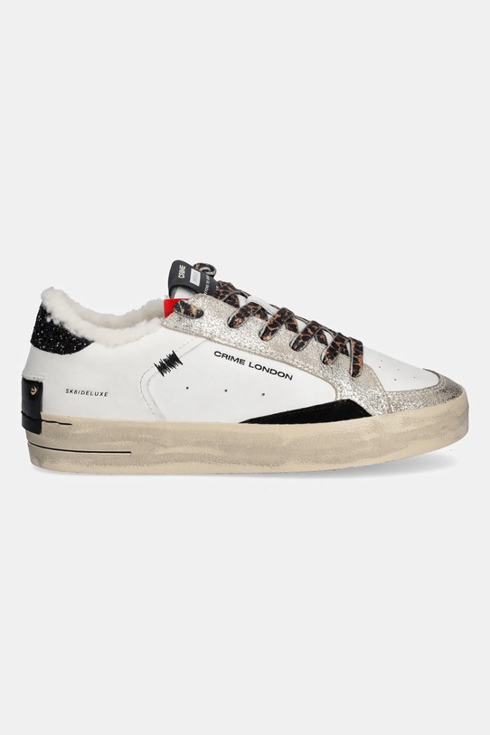 Crime London sneakersy skórzane SK8 DELUXE 25105AA8.10 biały AW25