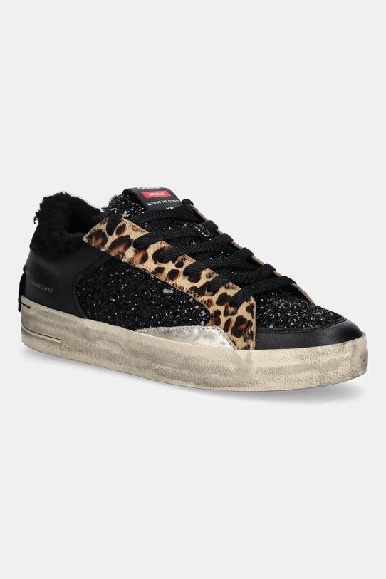 Δερμάτινα αθλητικά παπούτσια Crime London SK8 DELUXE δέρμα σαμουά μαύρο 25108AA8.20