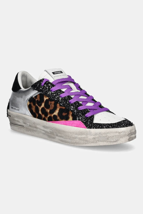 Δερμάτινα αθλητικά παπούτσια Crime London SK8 DELUXE WEDGE δέρμα σαμουά πολύχρωμο 25194AA8.68