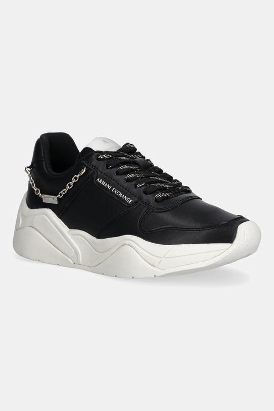 Armani Exchange sneakersy skórzane skóra powlekana czarny XW001617.AF17443.MC005
