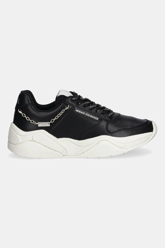 Armani Exchange sneakersy skórzane XW001617.AF17443.MC005 czarny AW25