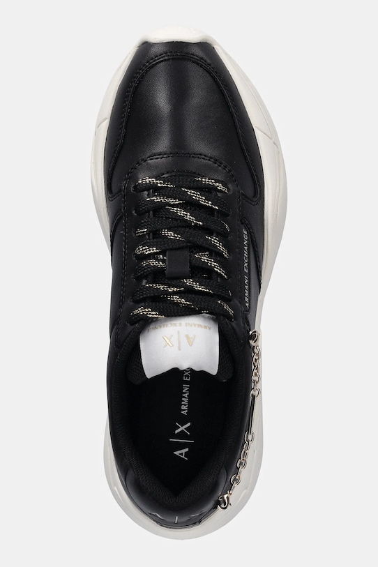 Kožené tenisky Armani Exchange černá XW001617.AF17443.MC005