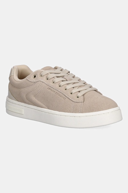 Armani Exchange sneakers pelle scamosciata beige XW001619.AF17445.U1092