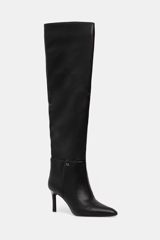 Kozačky Armani Exchange imitace kůže černá XW001646.AF13876.UC001