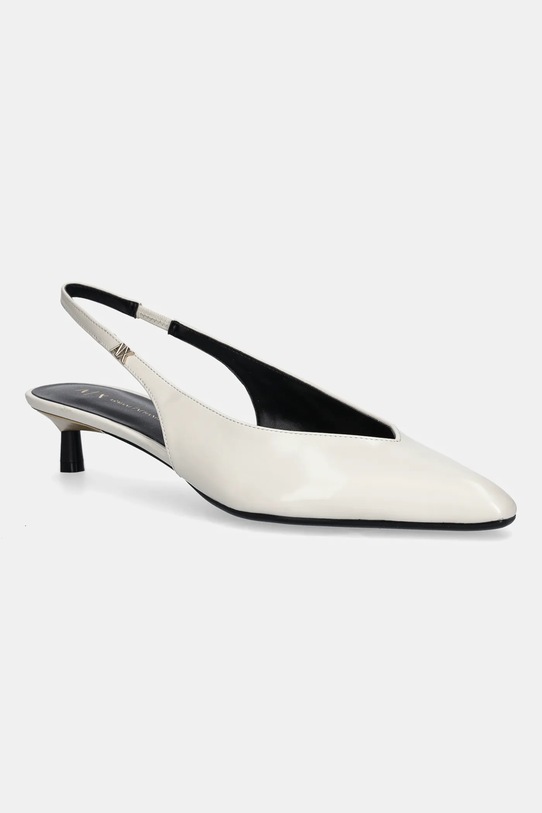 Lodičky Armani Exchange imitácia kože biela XW001651.AF17475.U1092