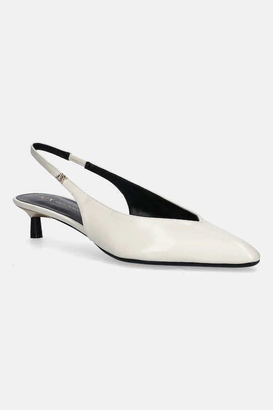 Lodičky Armani Exchange imitácia kože biela XW001651.AF17475.U1092