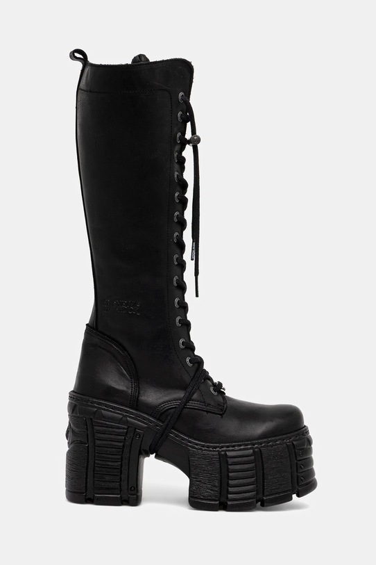 New Rock kozaki skórzane CRUST NEGRO, TOWER MAX M.TM002.C2 czarny AW25