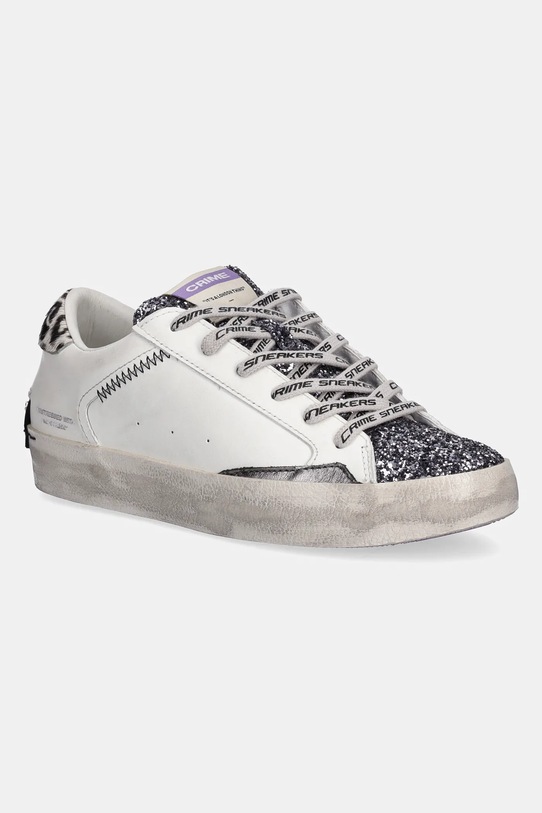 Crime London sneakersy skórzane DISTRESSED skóra zamszowa biały 25003AA8.10