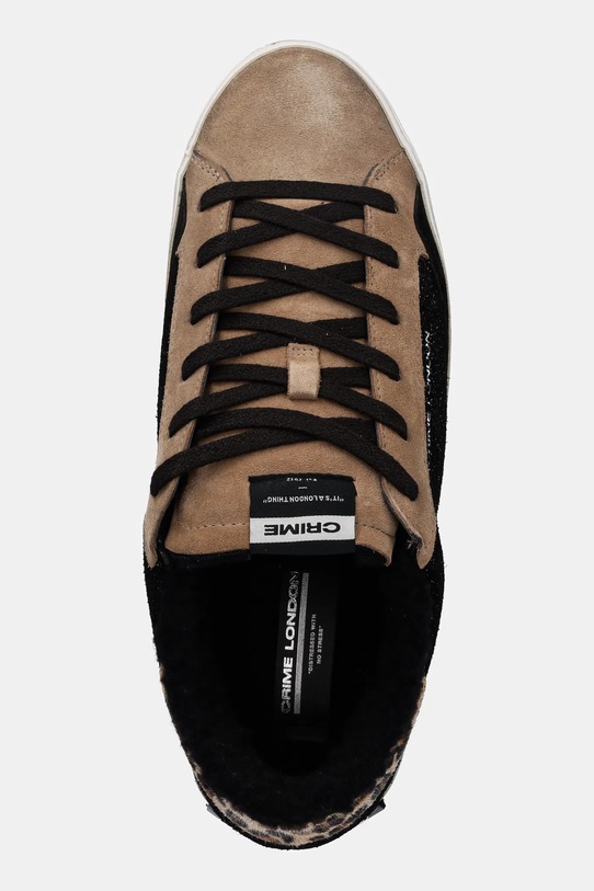 Crime London sneakersy DISTRESSED PLATFORM brązowy 25070AA8.20