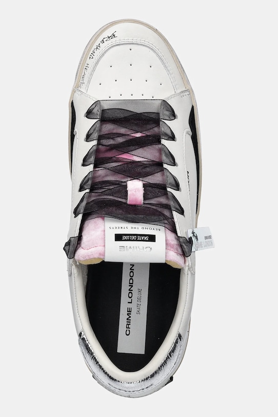 Crime London sneakersy skórzane SK8 DELUXE biały 25102AA8.10