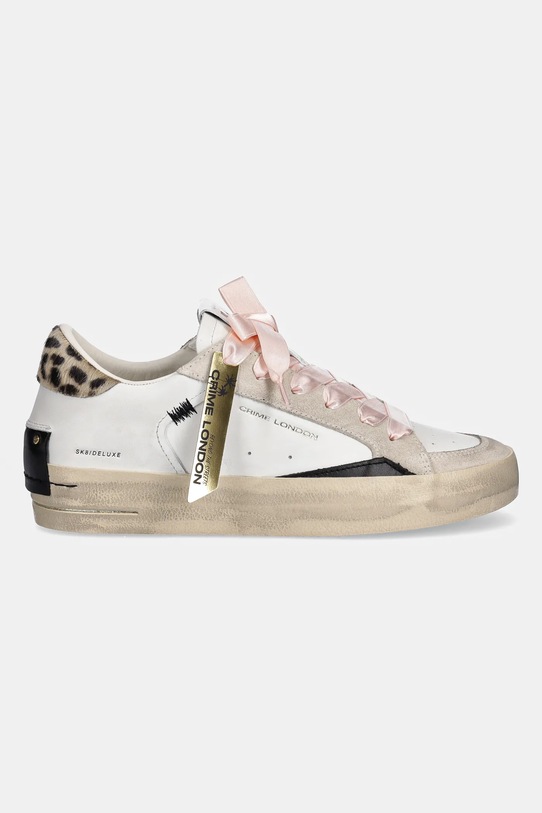 Crime London sneakersy skórzane SK8 DELUXE WEDGE 25191AA8.10 biały AW25