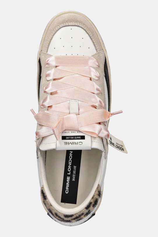 Crime London sneakersy skórzane SK8 DELUXE WEDGE biały 25191AA8.10
