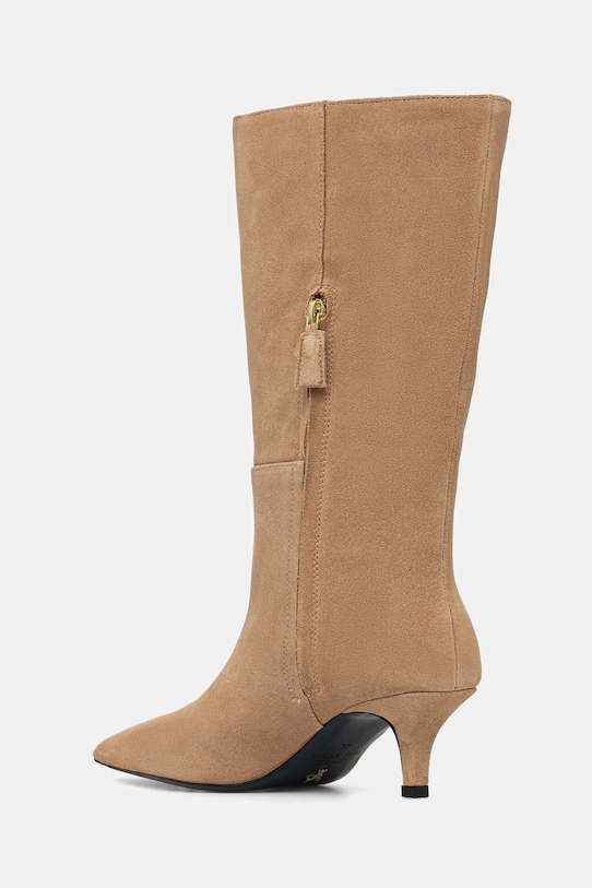 Obuwie Patrizia Pepe kozaki zamszowe 8Y0138.L033.B768 beżowy