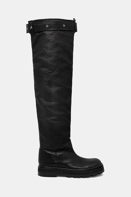 Шкіряні чоботи Patrizia Pepe 8Y0142.L005.FB30 чорний AW25