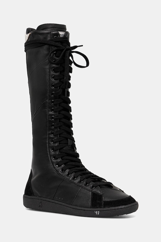 Patrizia Pepe trampki skórzane płaska czarny 8Y0145.L150.K101