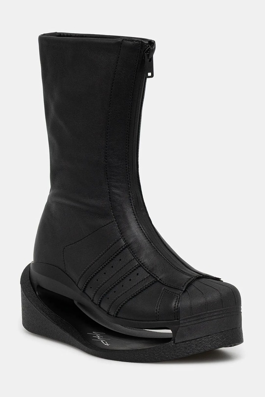 Kožne gležnjače Y-3 Gendo Boot bez tople podstave crna JP8202