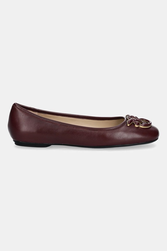 Pinko baleriny skórzane Max 03 SD0379.P003.P61 bordowy AW25