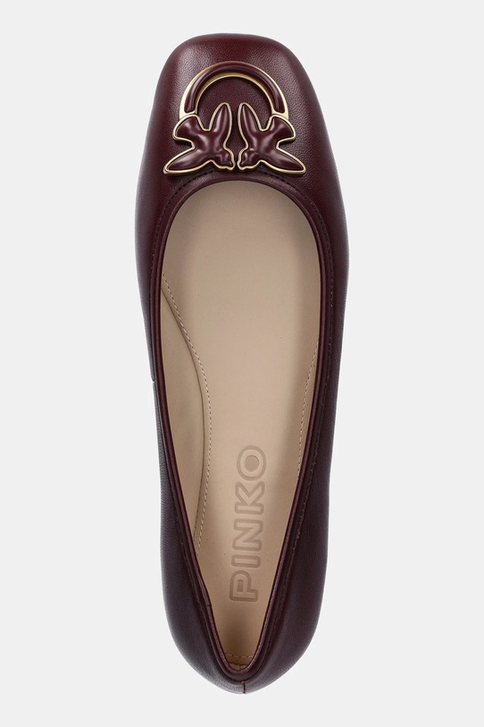 Pinko baleriny skórzane Max 03 bordowy SD0379.P003.P61