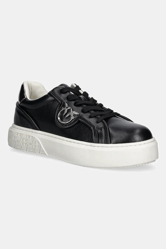 Pinko sneakersy skórzane Yoko 06 imitacja skóry licowej czarny SS0041.P087.Z99