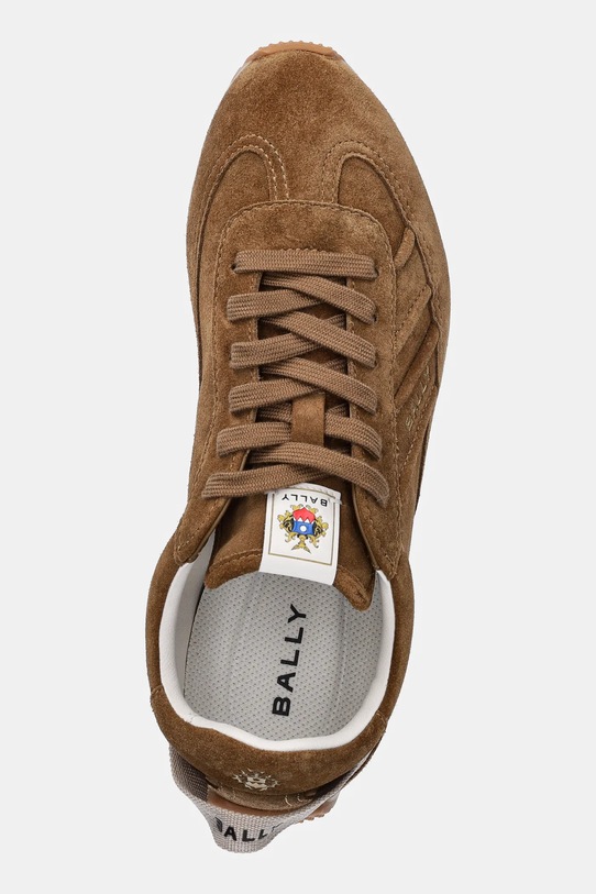 Bally sneakersy zamszowe QUEST-W brązowy WK00CK.SU005.U8I8