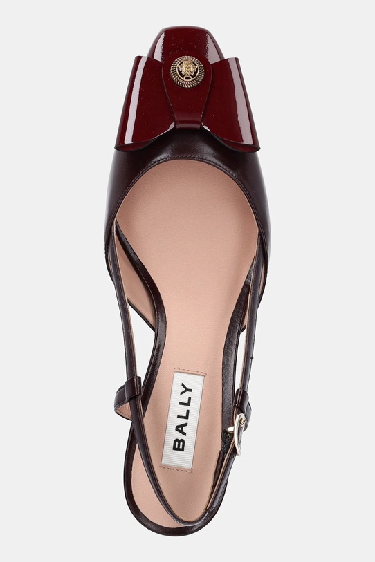 Bally czółenka skórzane BILYANA-LB 55 bordowy WP5523.VT597.U3A4
