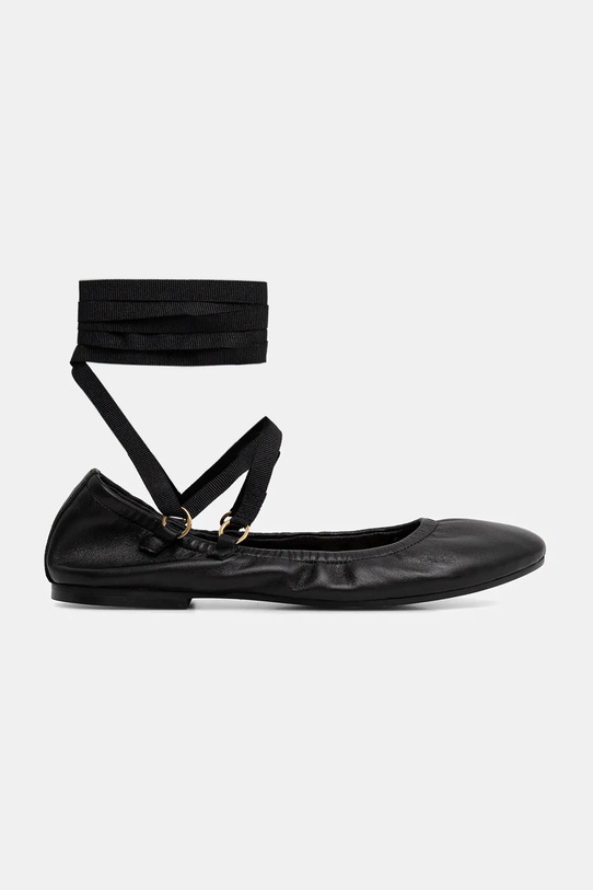 Jonak baleriny skórzane DESIREUSE CUIR 3800271 czarny AW25