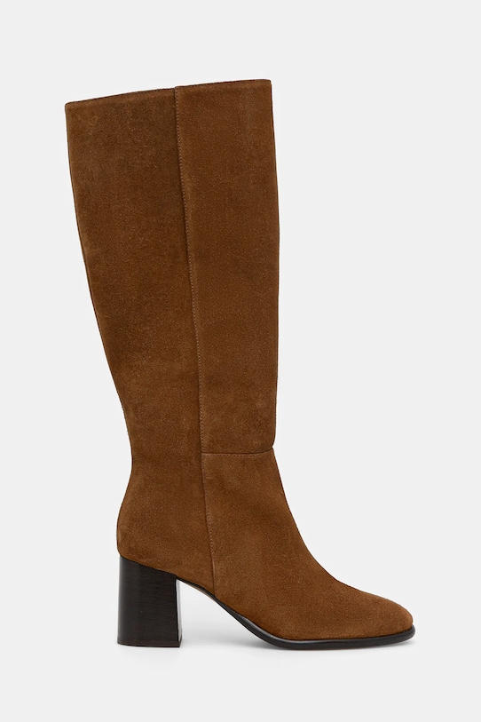 Elegantni škornji iz semiša Jonak DILIA CROUTE 3700188 rjava AW25