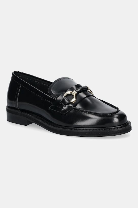 Кожени мокасини Jonak DROP CUIR GLACE гладка кожа черен 3700202
