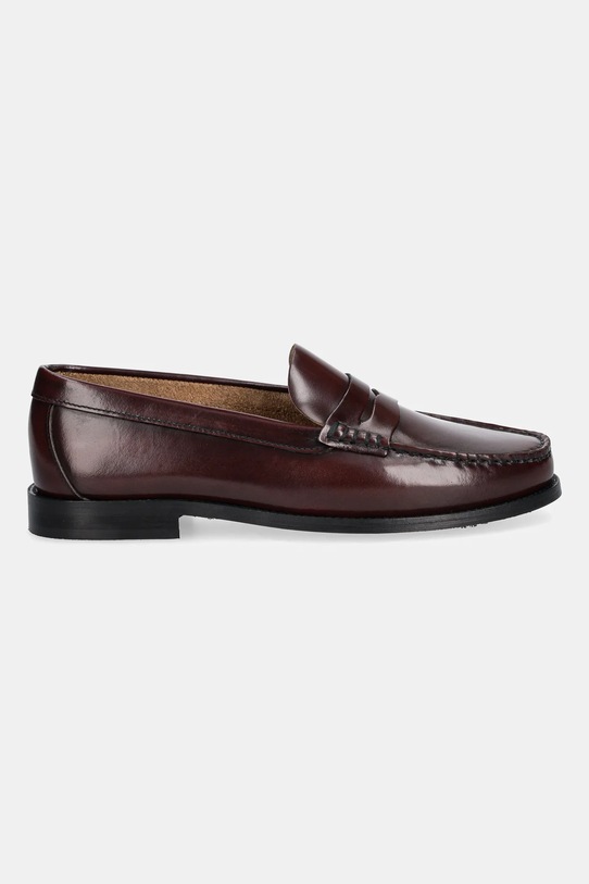 Jonak mokasyny skórzane ODELYA CUIR GLACE 3300186 bordowy AW25