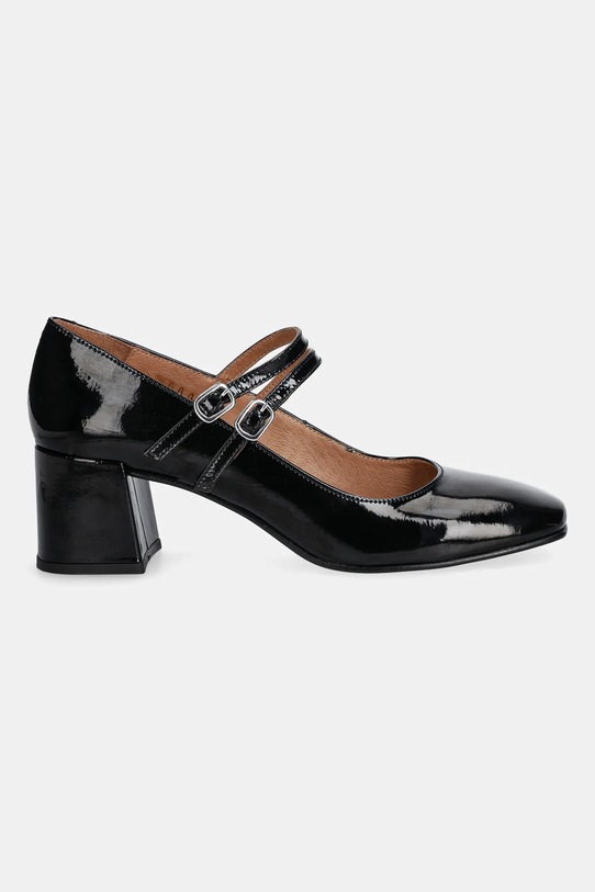 Jonak czółenka skórzane ALIENAR VERNIS PLISSE 3300131 czarny AW25