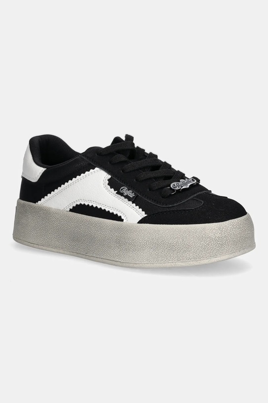 Buffalo sneakersy Cajo imitacja skóry licowej czarny 1636570.BLK