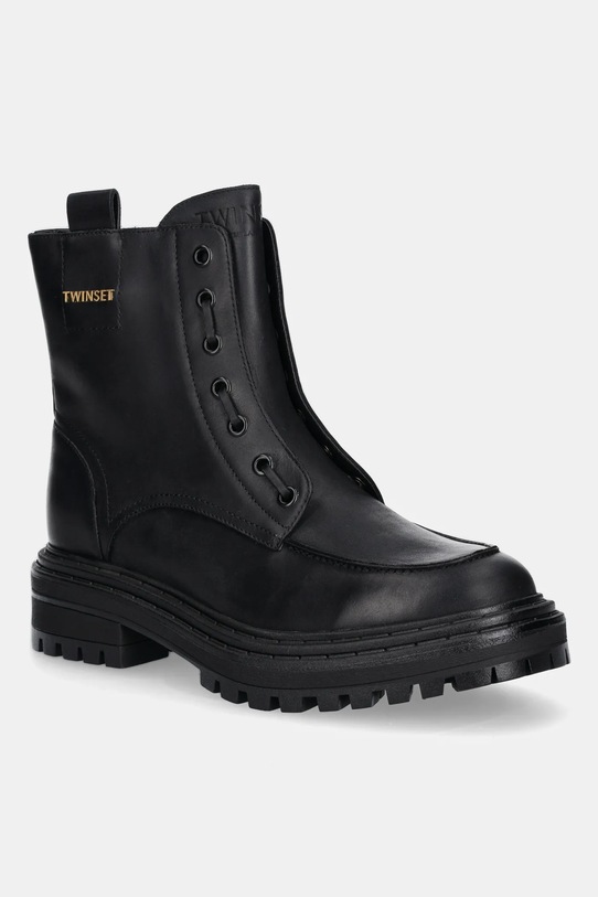 Twinset workery skórzane nieocieplane czarny 252TCP184.00006