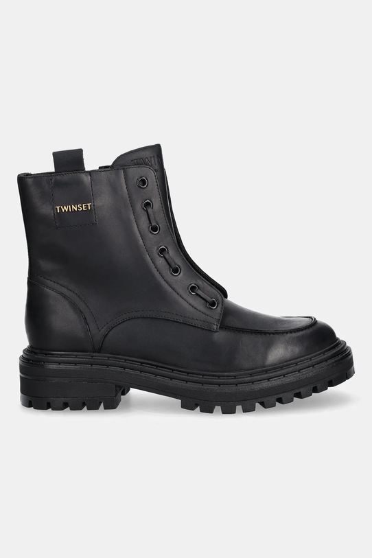 Twinset workery skórzane 252TCP184.00006 czarny AW25