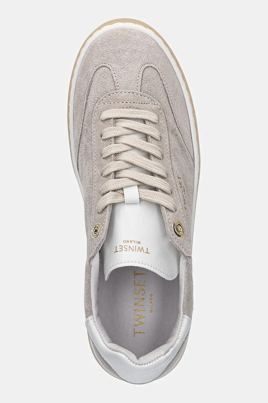 Twinset sneakersy zamszowe beżowy 252TCP026.07222