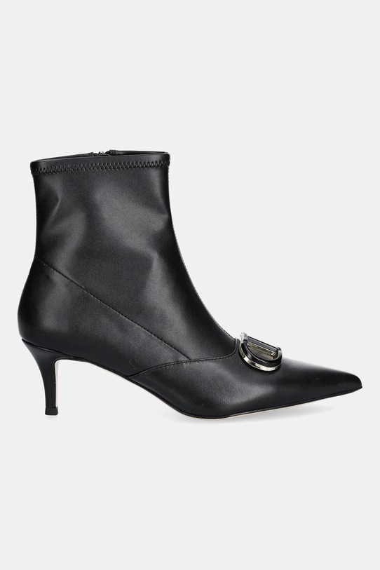 Twinset botki skórzane 252TCP034.00006 czarny AW25