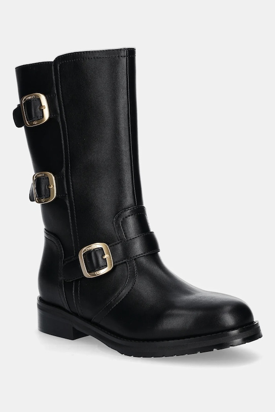 Μπότες Twinset ίσια πλατφόρμα μαύρο 252TCP160.00006