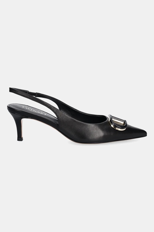 Twinset bőr tűsarkú 252TCP030.00006 fekete AW25