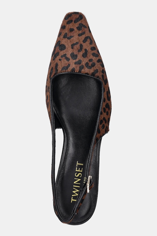 Twinset tocuri din piele întoarsă maro 252TCP220.12618