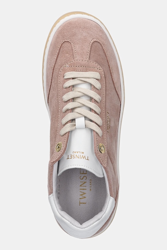 Twinset sneakersy zamszowe różowy 252TCP026.00178
