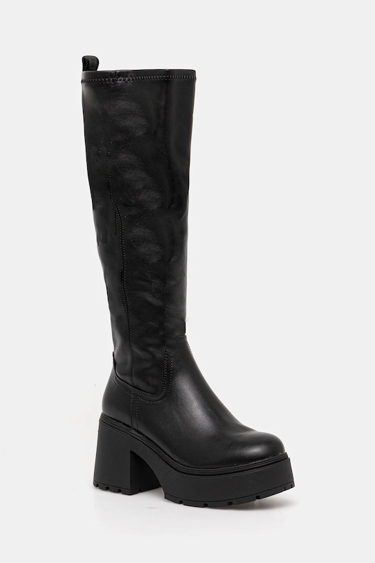 Buffalo kozaki Mila Hi Boot imitacja skóry licowej czarny 1220084