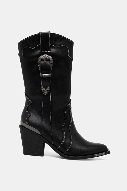 Buffalo kowbojki West Bootie Buckle 1221052 czarny AW25