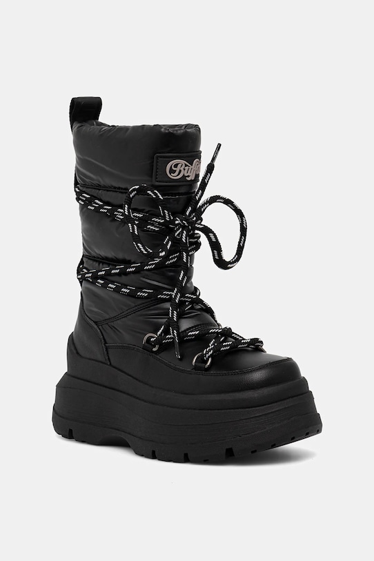 Μπότες χιονιού Buffalo Olympia Snow Puffer απομίμηση λείου δέρματος μαύρο 1270150