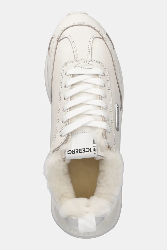 Iceberg sneakersy skórzane Loop beżowy ID232005