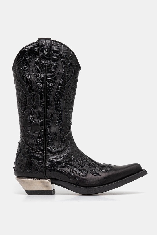 New Rock kowbojki skórzane Nomada Y Firence Negro, West Negro-Acero T.Acero M.7921.S1 czarny AW25