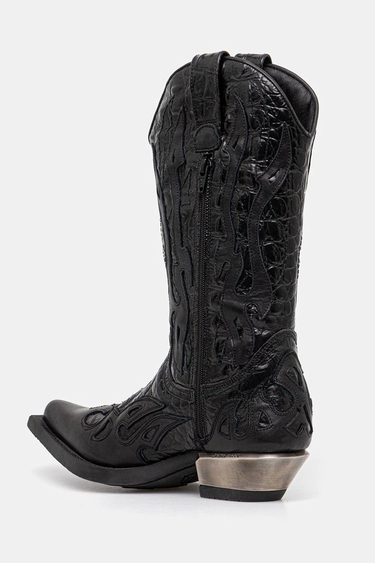 Obuwie New Rock kowbojki skórzane Nomada Y Firence Negro, West Negro-Acero T.Acero M.7921.S1 czarny