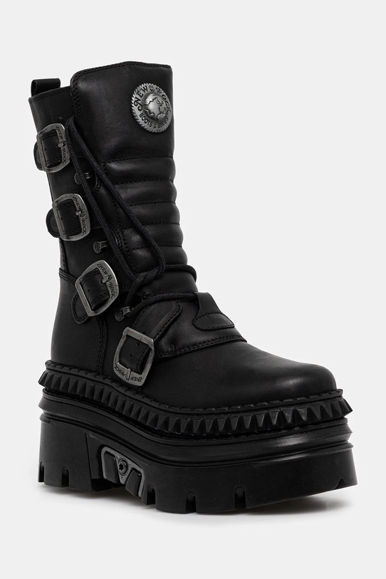 New Rock botki skórzane nieocieplane czarny M.WALL373.S15