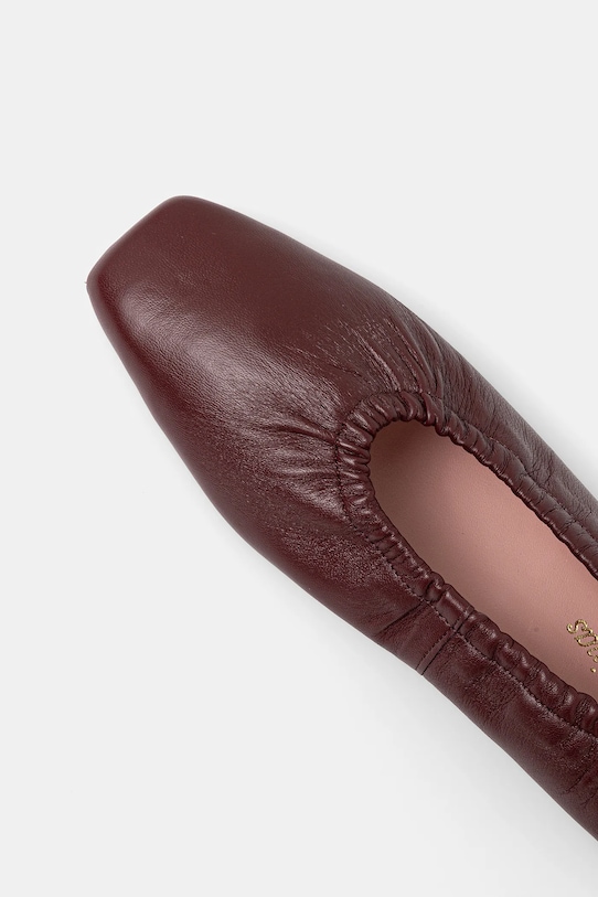 Pretty Ballerinas baleriny skórzane Camille 49872.001.9301 bordowy