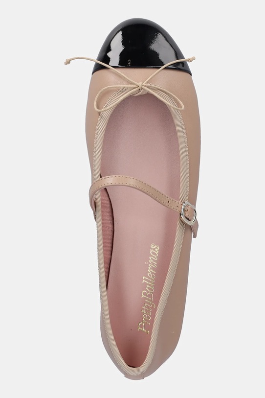 Δερμάτινες μπαλαρίνες Pretty Ballerinas Irma μπεζ 52688.001.9351