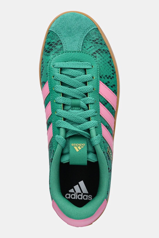 adidas sneakersy skórzane VL Court 3.0 zielony JR8668